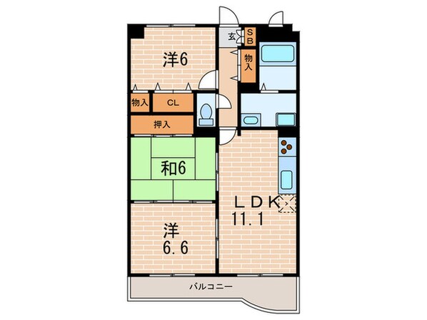 ＫＤＸﾚｼﾞﾃﾞﾝｽ夙川ﾋﾙｽﾞ1番館の物件間取画像